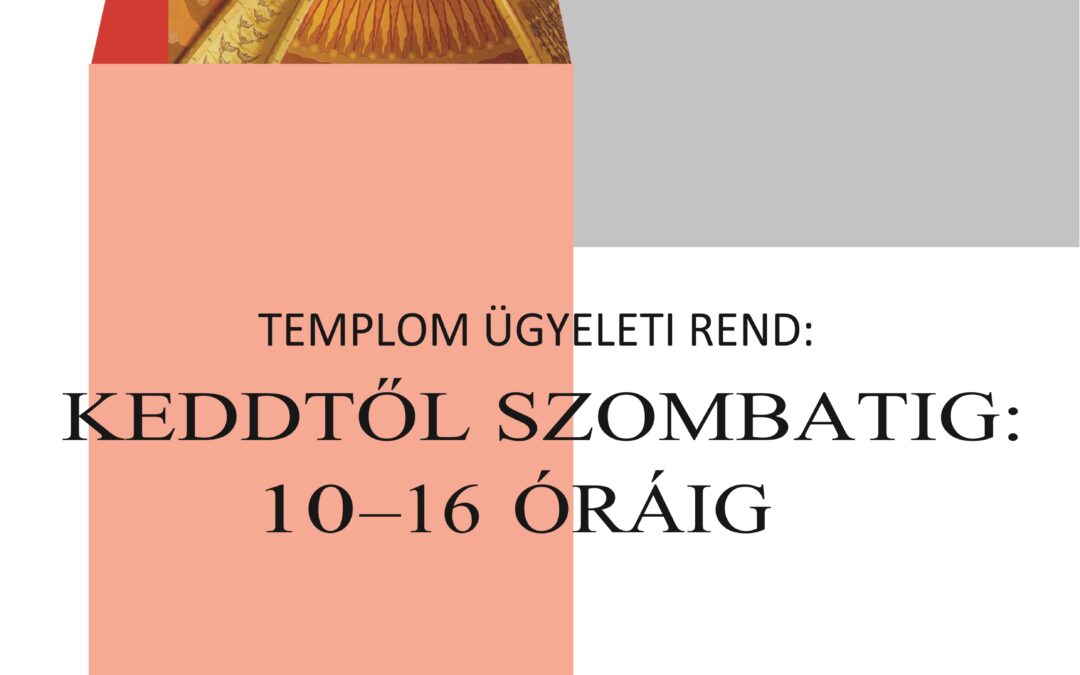 Templom ügyeleti rend